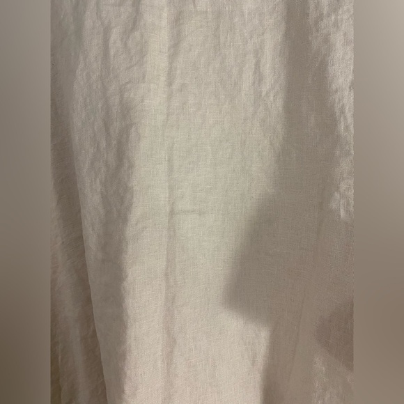 Cynthia Rawley - Tan Linen Ruffle Blouse - Picture 9 of 12